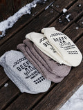Terry cloth socks with added anti-slip rubber make walking around the house in winter so enjoyable.