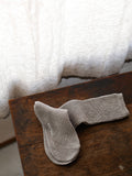 beeff Exclusive Dyed Light Grey Ramie Cotton Mid-Calf Socks